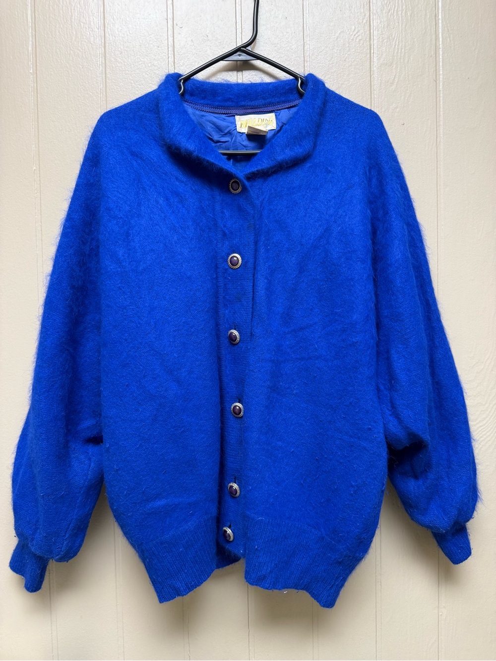 Stunning Vintage 80s Belldini Angora Blend Cardigan Sweater Jacket